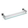 China Stainless steel bathroom shelf / shampoo holder with Tempered glass base wholesale