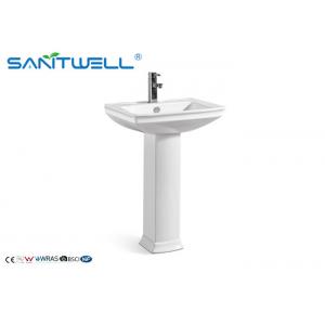 Wash India Sink Bathroom Pedestal Basins , Ceramic Vanity Pedestal Basin