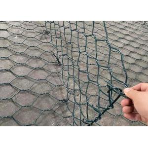 Light Blue 2.4mm PVC Coated Gabion Wire Mesh For Civil Engineering