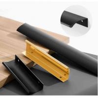 China Black Gold Nickel Modern Design Door Pull Handles Sliding Door Recessed Handle For Kitchen Cabinet Door on sale