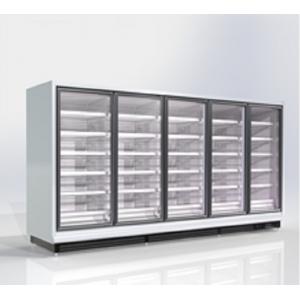 Upright R290 Commercial Glass Door Freezer Air Cooling 220V remote type