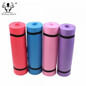 China Customs Print NBR Yoga Exercise Mat Thickness 10mm For Protecting Knees And Joints supplier