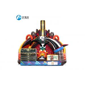 China Amusement Park Climbing Inflatable Bounce House With Slide Pirate Ship Theme supplier