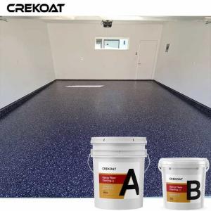 Decorative Polyaspartic Flake Floor Blending Epoxy Resin With Color Chips