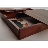 China Customized Wedding Album Presentation Box , Wooden Photo Keepsake Box on sale