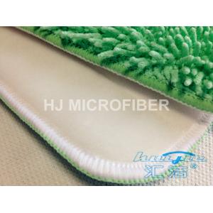 China Easy Cleaning Green Microfiber Reusable Mop Pads / Chenille Mop Pad supplier