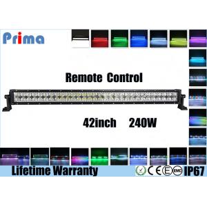 IP67 42 Inch 240w Led Light Bar , RGB Led Halo Light Bar With Remote Control