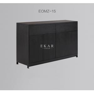 China Dining Room Buffet Black Wood Cabinet Sideboard Modern supplier