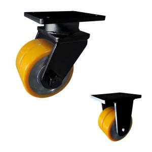 China 3000kg Loading 10 Super Heavy Duty Casters With Dual Wheel supplier