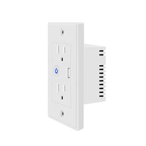 China Glomarket Smart WiFi  Wall Socket with USB 2 plug outlets Remote Control Smart Life/Tuya APP Remote Timer Setting supplier
