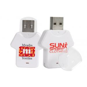 China T Shirt Shapes Plastic USB Stick 16GB 32GB white usb flash drive 2.0 3.0 ROHS supplier