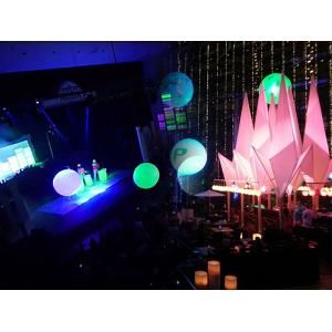 China 96w LED Inflatable Light Bulb Balloon 63ft Diameter For Events Decoration supplier