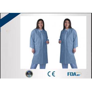 5 Layer Anti Static Disposable Lab Coats Tear Resistant With Zip Closure