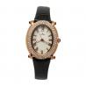 OEM Oval Alloy Case Diamond Quartz Watch White Leather Band Quartz Watch For