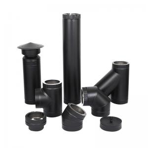 China Adjustable Elbow Telescoping Black Stove Pipe Condition New 24 Gauge Attractive supplier