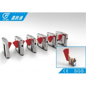 China Electronic Turnstile Gates Fingerprint Access Control , Scenic Areas Flap Barrier System supplier