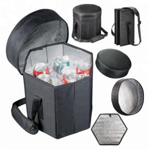 Foldable Custom Insulated Lunch Cooler Bag Seat 600D Polyester Fashionable