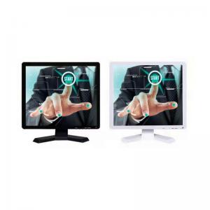 China Black 1280 X 1024 17 Inch Industrial Touch Monitor LCD Resistive Single Point supplier