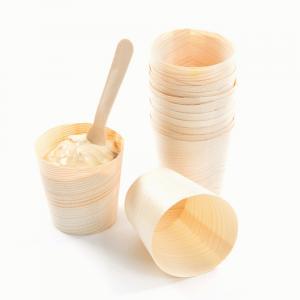 China Biodegradable Disposable Wooden Cups Sustainable Multiscene Durable supplier