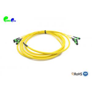 China MPO Trunk Cable Breakout 48F MPO Female 9 / 125μm With Yellow LSZH Jacket supplier