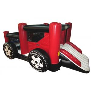 New inflatable blast zone themed combo PVC material red small car inflatable combo