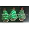 Christmas Tree Shaped Flashing LED Module , Fiber Optic greeting card sound