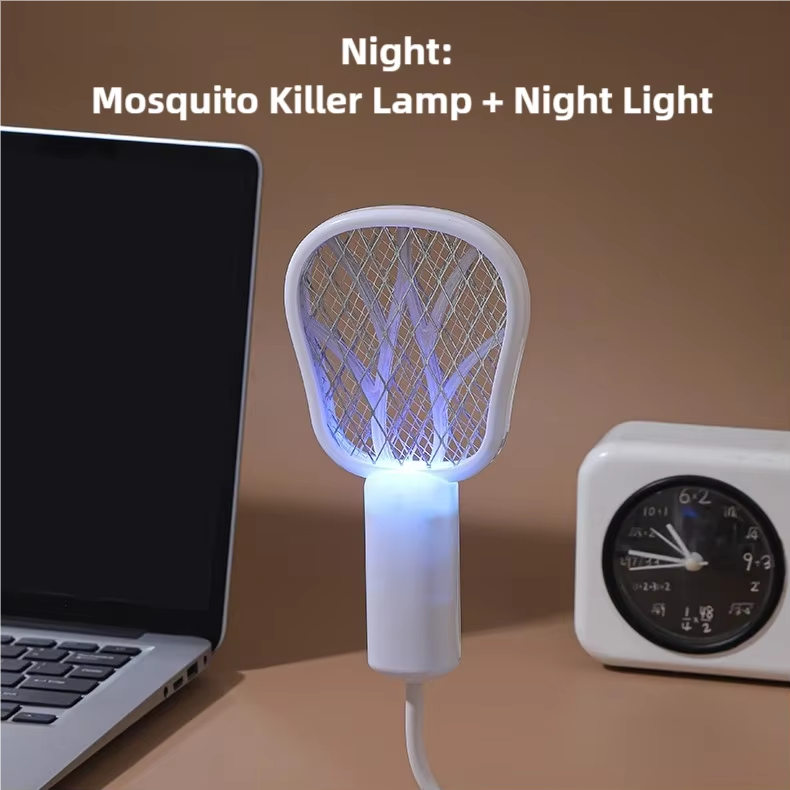 China JZ 3 in 1 USB Type Portable Mosquito Lamp with Night Light and High Voltage Swatter Safe Wet Bug Zapper Solid State wholesale