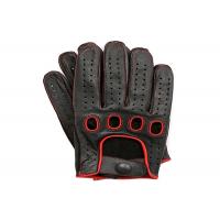 China Black Leather Driving Gloves Mens , Luxury Mens Outdoor Work Gloves on sale