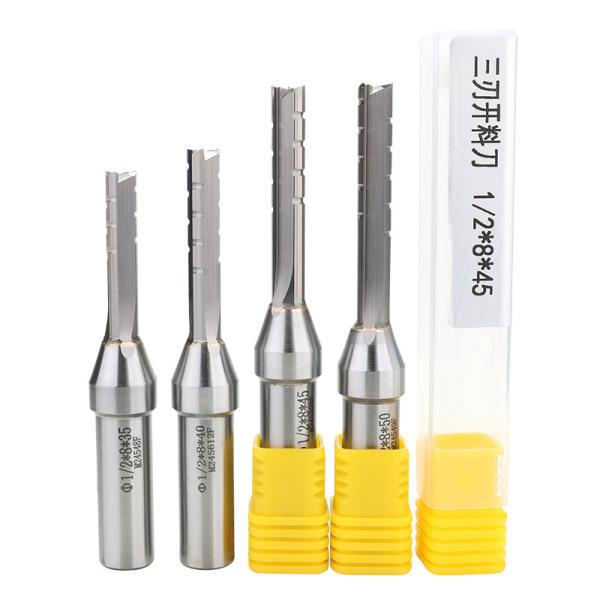 YingBa Durable Solid Carbide TCT Router recto Bit 3 flauta recto cortador de fresado Router bits para la madera