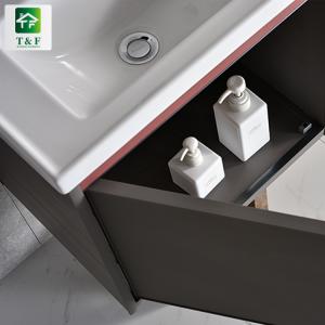 China European style white sink cabinets mirror wall hung cabinet units modern bathroom vanity supplier
