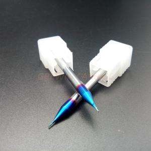 China HRC 65 Tungsten Carbide Micro End Mill / Carbide Endmill with Blue Nano Coated supplier