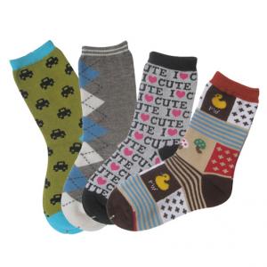 China Knitted soft custom color, design classic Patterned Kid Socks supplier