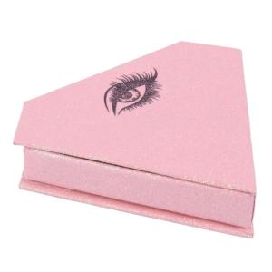 Custom Silver Glitter False Eyelash Clamshell Gift Box
