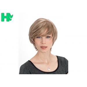 China 27T613 Highlight Color Short Synthetic Hair Wigs / Fashion Natural Look Hair Wigs supplier