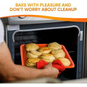 Heatproof Nontoxic Silicone Baking Tray Cookie Pan Multipurpose