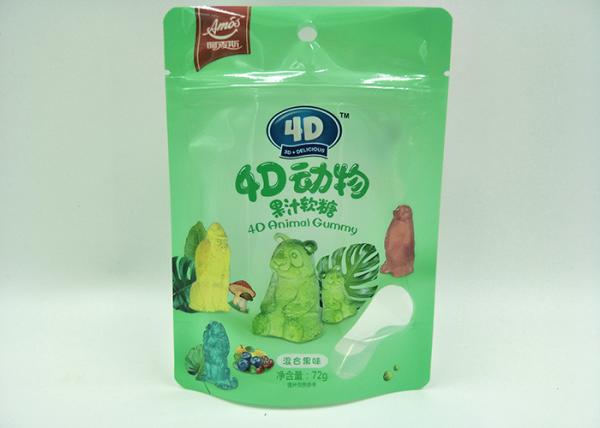 Light Weight Stand Up Pouch Packaging Durable Strong Attraction For Animal Shape