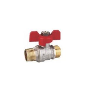 PTFE Seal Brass Mini Ball Valve Max 16 bar Round Head Code