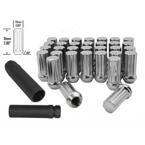 Shockproof Duplex Locking Lug Nuts Conical Seat With 3 / 16" Socket Drive