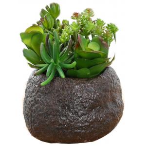 ODM Silver Color Artificial Succulent Plants For Home Desk