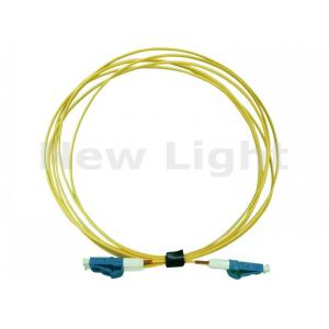 China Yellow LC LC Fiber Patch Cord , PVC Material 3 Meter Simplex Fiber Optic Cable wholesale
