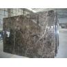 China Dark Brown Natural Stone Slabs 2.71g / Cm3 Bulk Density 95 Up Polished Degree wholesale