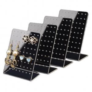 China Plastic Acrylic Stud Earring Holder Display Portable Jewelry L 72 Holes supplier