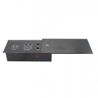 Office furniture aluminum AC power with USB port sliding extension table power socket outlet