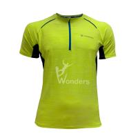 China Men's Short Sleeve Sweatshirts Quick Dry 1/4 Fly Zip Gym Running on sale