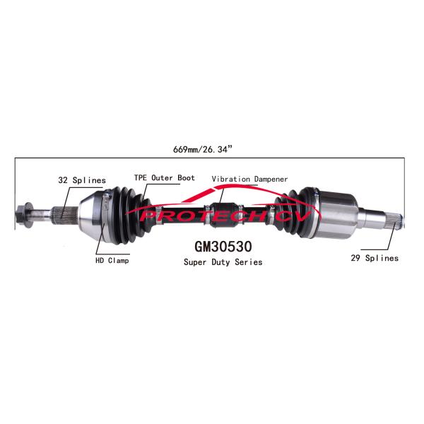 Unidade EXTREMA de moedura de forjadura fria do tempo da tecnologia de processamento da bota de Axle Assembly Heavy Duty Clamp TPEE do CV GM30530