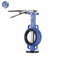 China INDUSTRIAL CF8 Di Ci EPDM PTFE Strong Acid Ductile Iron Lever Operated Butterfly Valve on sale