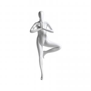 Single Leg Standing Sports Mannequin Display Yoga Matte Female Model