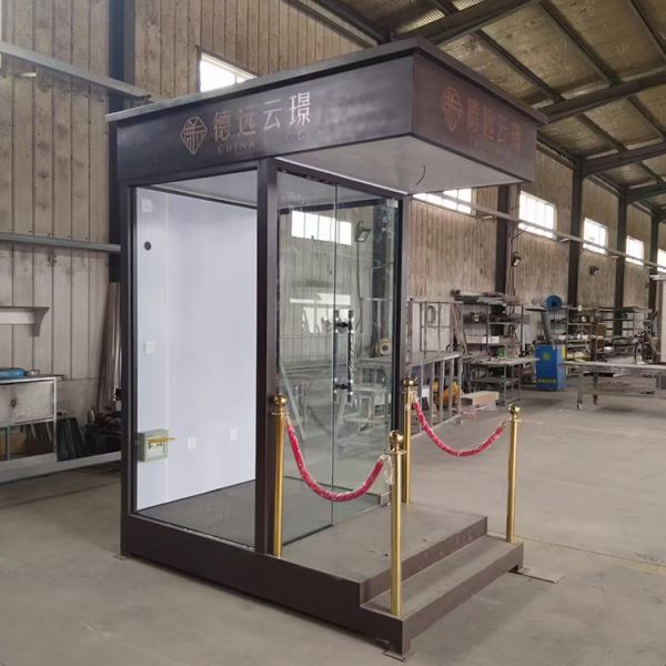 Mobile Telescopic Security Booth with Wheel Design and Steel Material for Easy Relocation