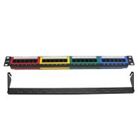 China 1U UTP RJ45 Cat6 Patch Panel 12 Port With Cable Management 19 Inch on sale