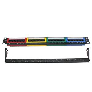 1U UTP RJ45 Cat6 Patch Panel 12 Port With Cable Management 19 Inch